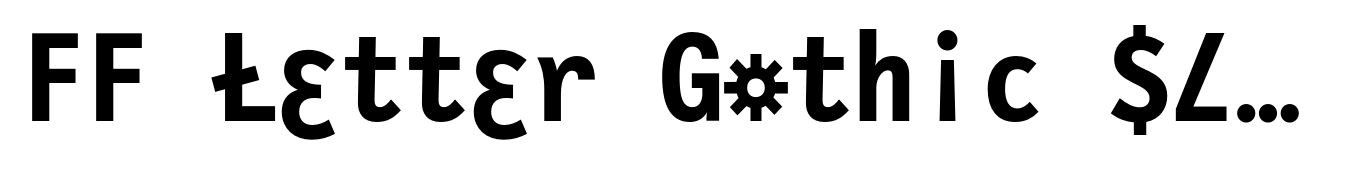 FF Letter Gothic Slang Std Bold